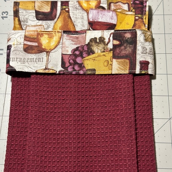 NEW Handmade Wine “Stay Hanging” Hand Towel - Picture 5 of 9